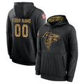 Pkot Custom A.Falcons Black Salute to Service Fleece Hoodie Any Name & Numbers Stitched Jerseys