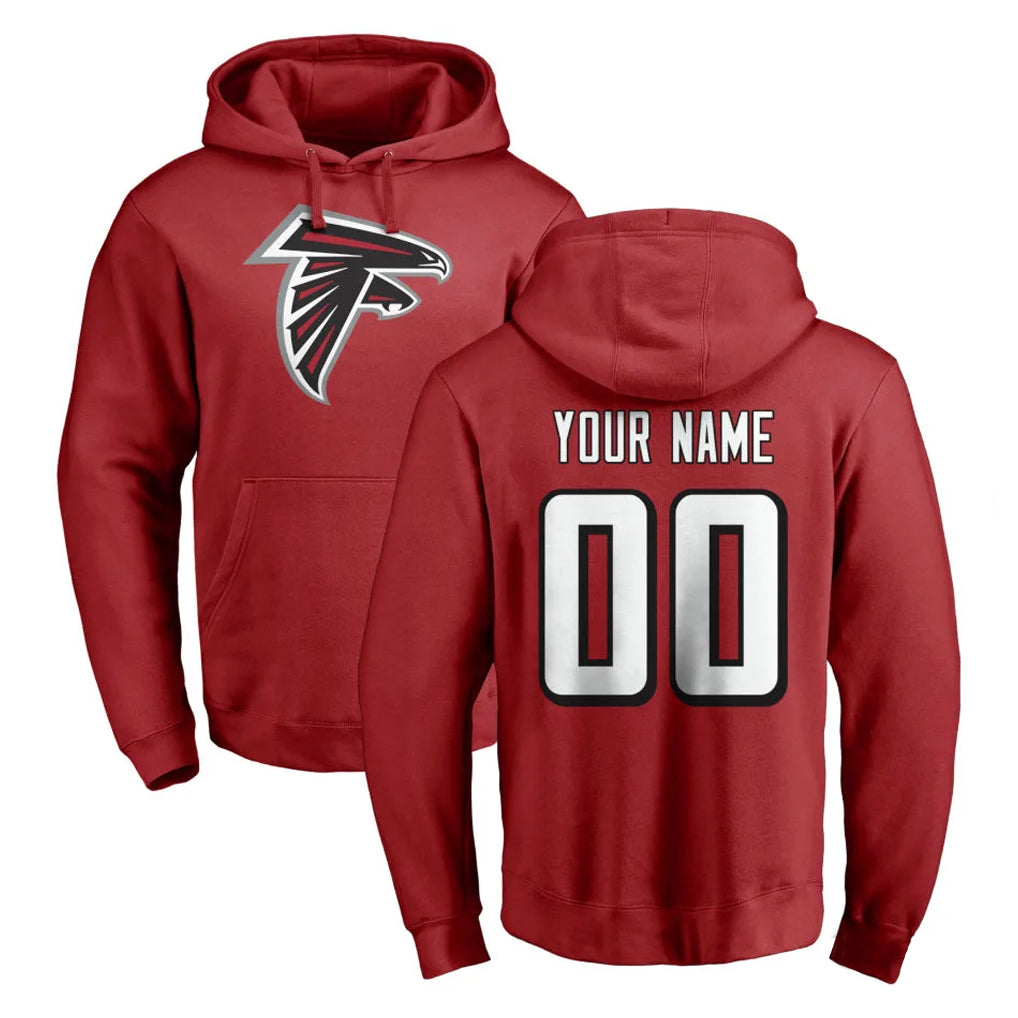 Pkot Custom A.Falcons Red Limited Hoodie Any Name & Numbers Stitched Jerseys