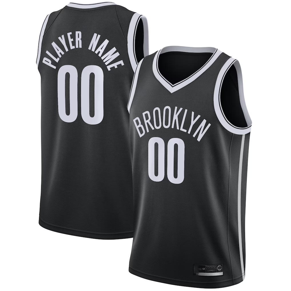 Pkot Custom B.Nets Black Swingman Custom Jerseys - Icon Edition