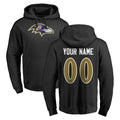 Pkot Custom B.Ravens Black Pullover Hoodie Any Name & Numbers Stitched Jerseys
