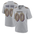 Pkot Custom B.Ravens Gray Replica Game Any Name & Numbers Stitched Jerseys