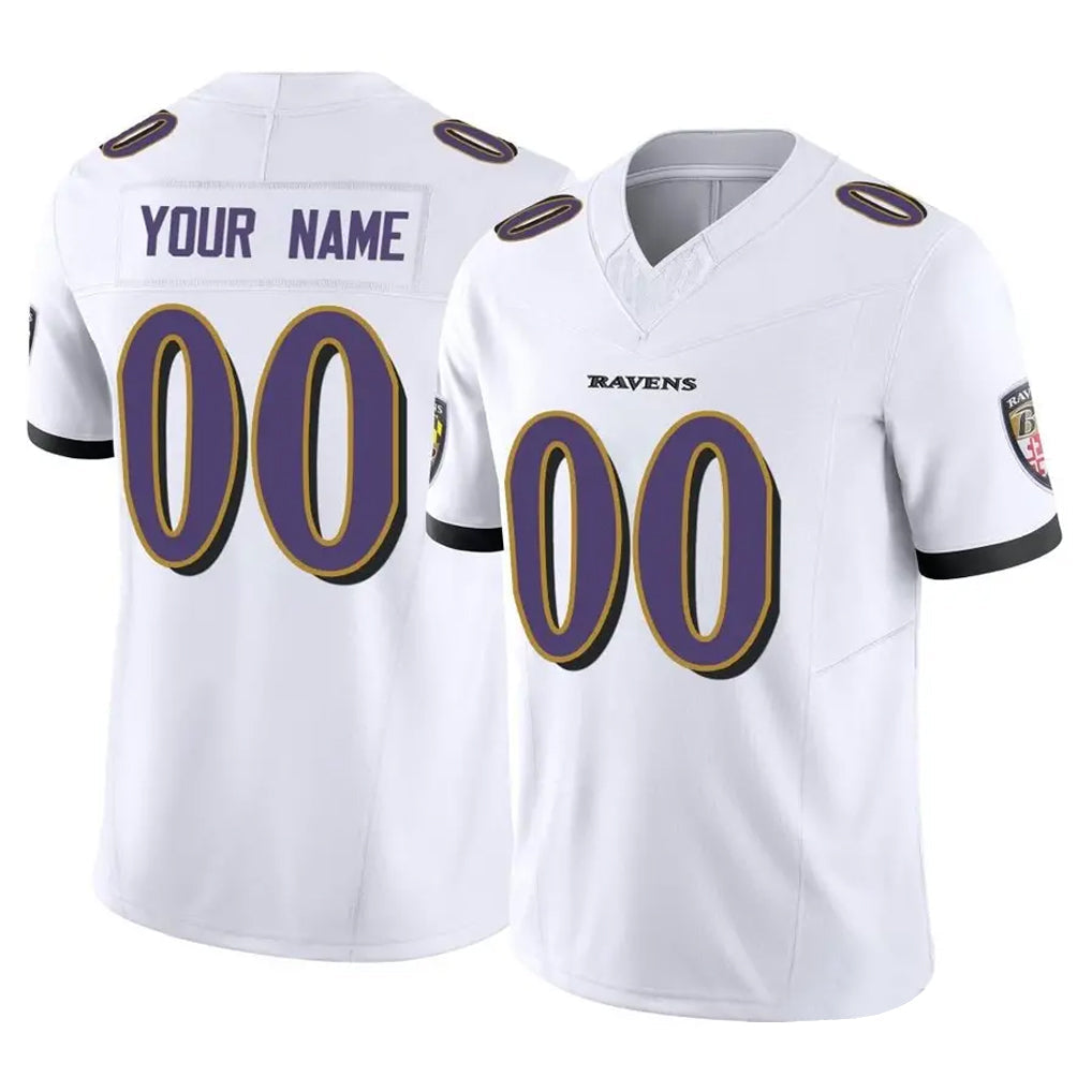 Pkot Custom B.Ravens White Vapor F.U.S.E. Limited Any Name & Numbers Stitched Jerseys