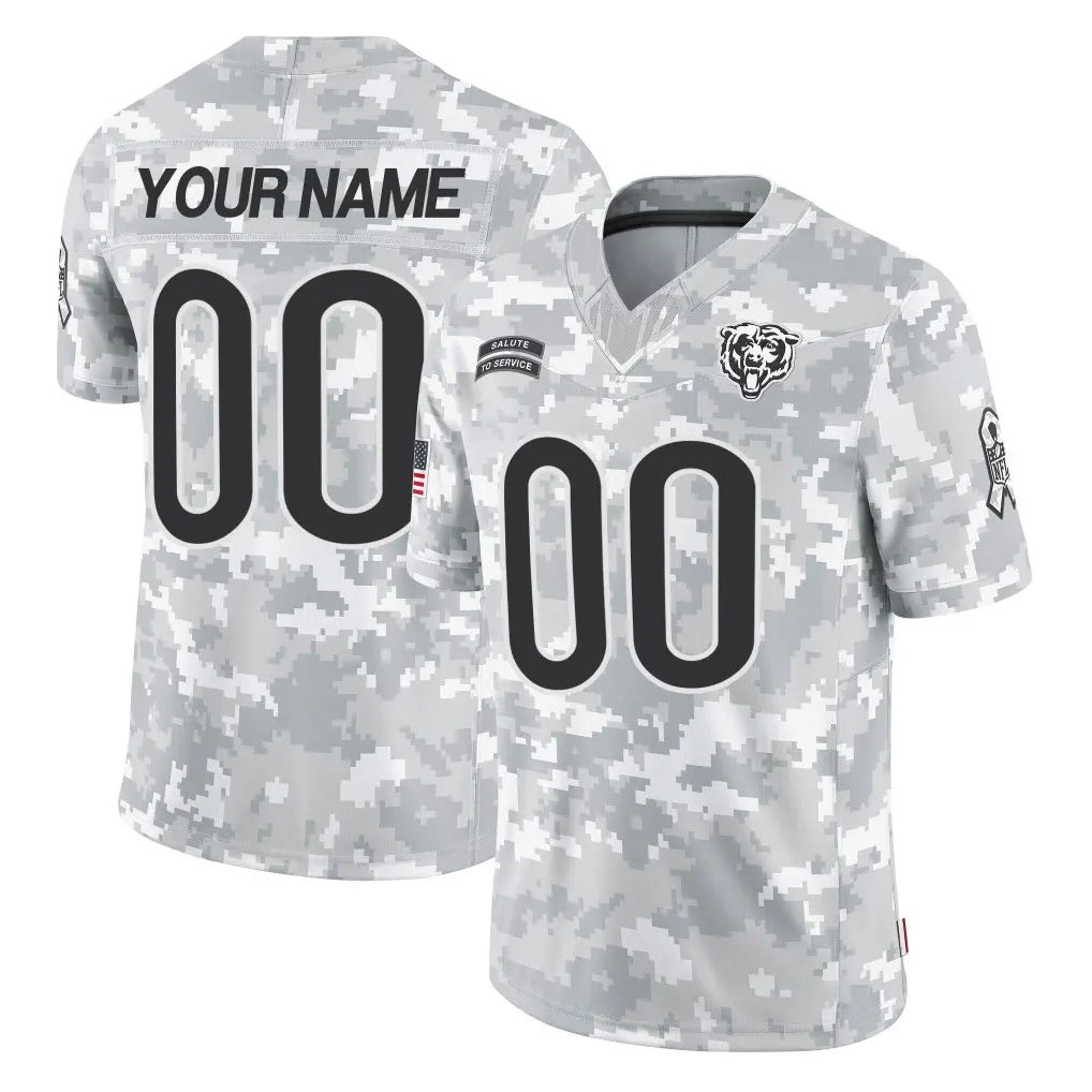 Pkot Custom C.Bears Arctic Camo Salute to Service Limited Any Name & Numbers Stitched Jerseys