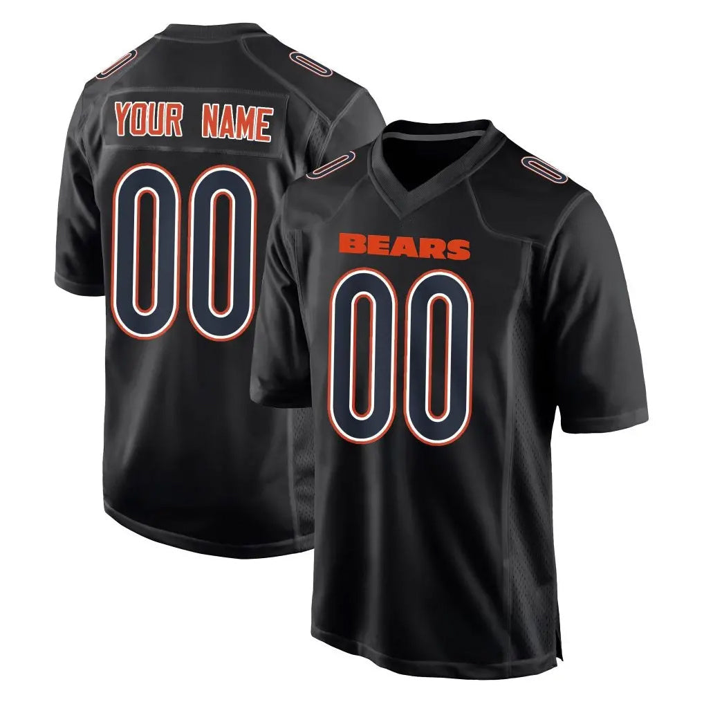 Pkot Custom C.Bears Carbon Black Fashion Game Any Name & Numbers Stitched Jerseys