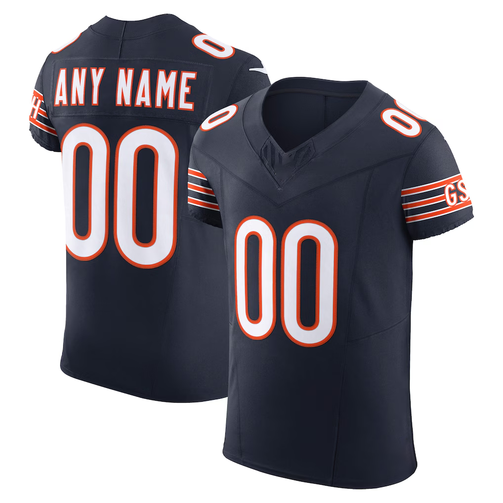 Pkot Custom C.Bears Navy Vapor F.U.S.E. Elite  Stitched Jerseys