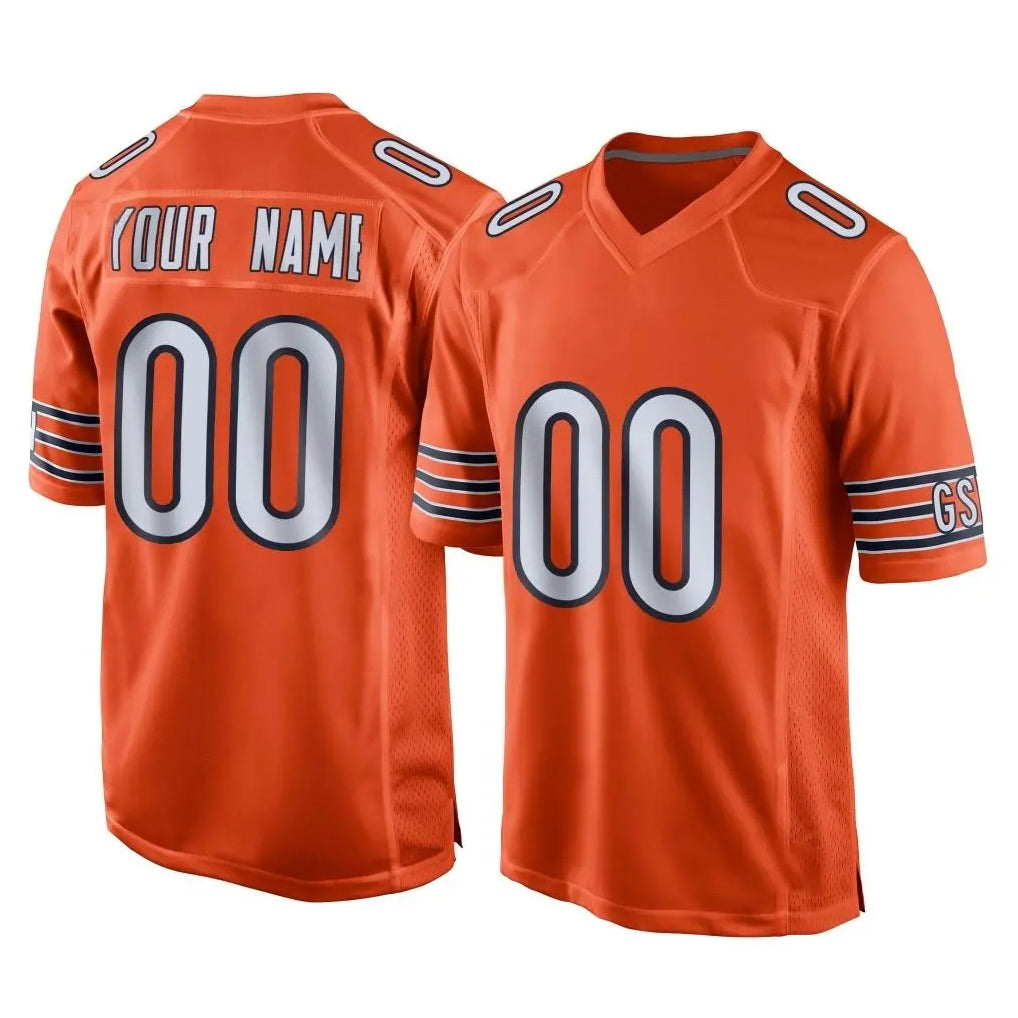 Pkot Custom C.Bears Orange Home Game Any Name & Numbers Stitched Jerseys