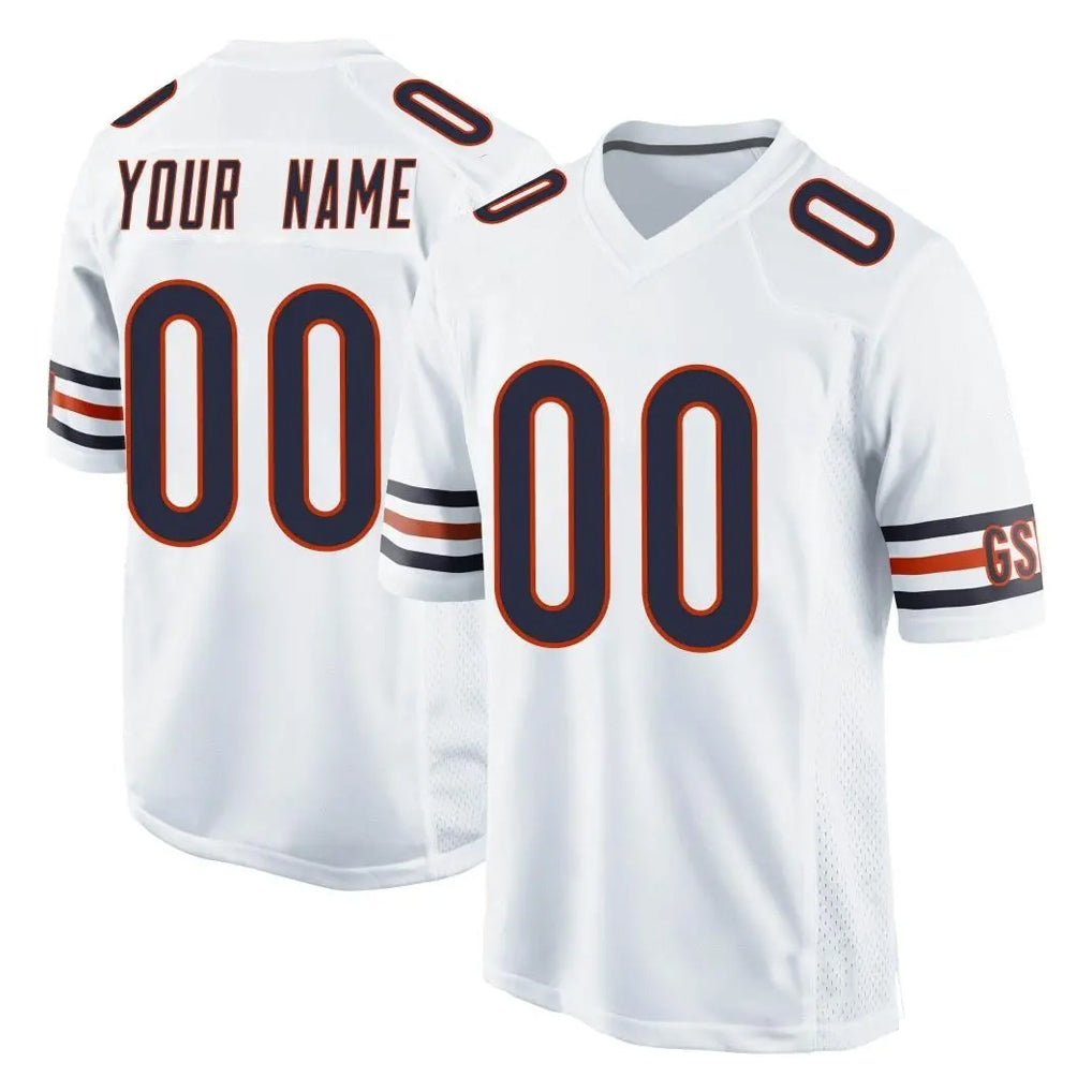 Pkot Custom C.Bears White Home Game Any Name & Numbers Stitched Jerseys