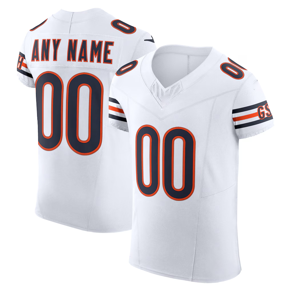Pkot Custom C.Bears White Vapor F.U.S.E. Elite Stitched Jerseys