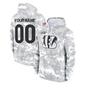 Pkot Custom C.Bengals Arctic Camo Salute to Service Pullover Hoodie Limited Any Name & Numbers Stitched Jerseys