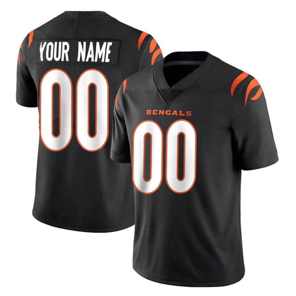 Pkot Custom C.Bengals Black Vapor Untouchable Limited Home Game Any Name & Numbers Stitched Jerseys