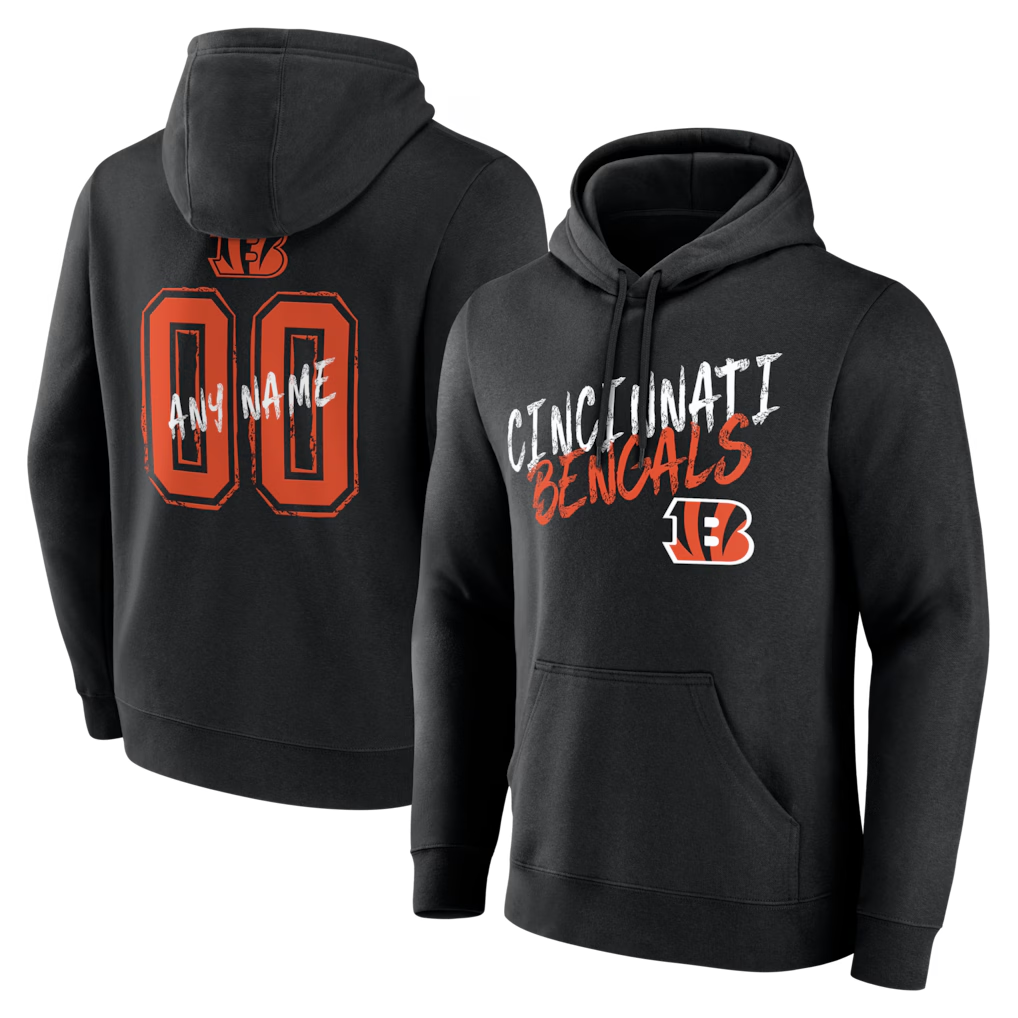 Pkot Custom C.Bengals Gray Big & Tall Team Authentic Custom Hoodie Stitched Jerseys