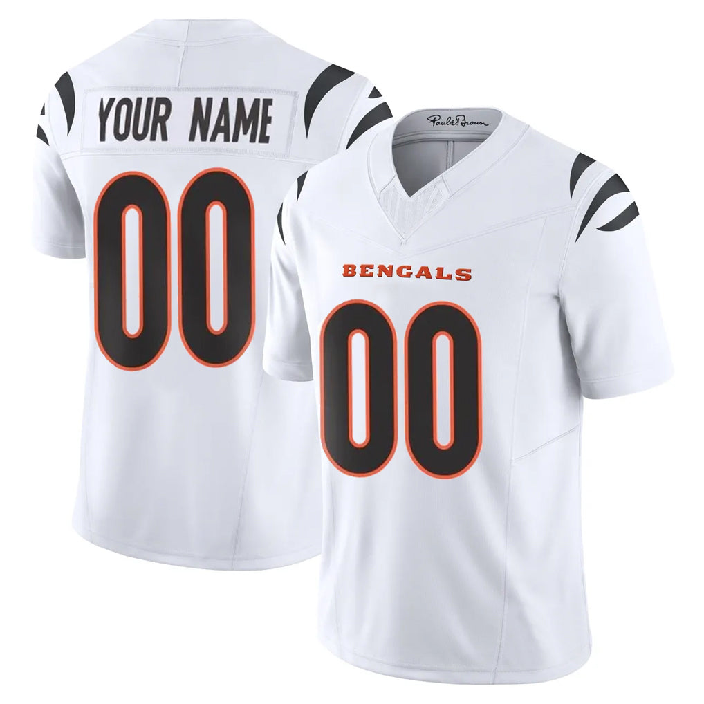 Pkot Custom C.Bengals White Vapor F.U.S.E. Limited Home Game Any Name & Numbers Stitched Jerseys
