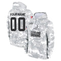 Pkot Custom C.Browns Arctic Camo Salute to Service Hoodies Limited Any Name & Numbers Stitched Jerseys