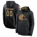 Pkot Custom C.Browns Black Salute to Service Pullover Hoodies Limited Any Name & Numbers Stitched Jerseys