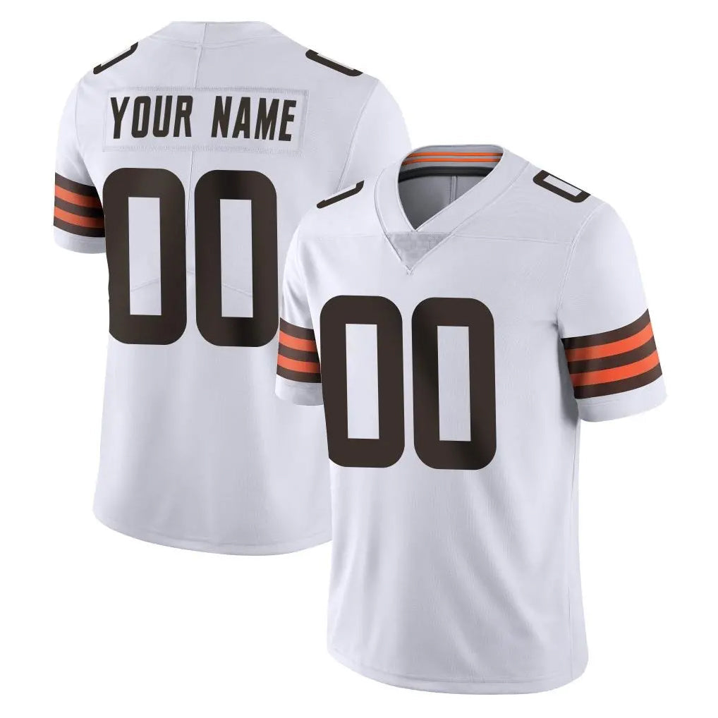 Pkot Custom C.Browns White Vapor Untouchable Limited Home Game Any Name & Numbers Stitched Jerseys