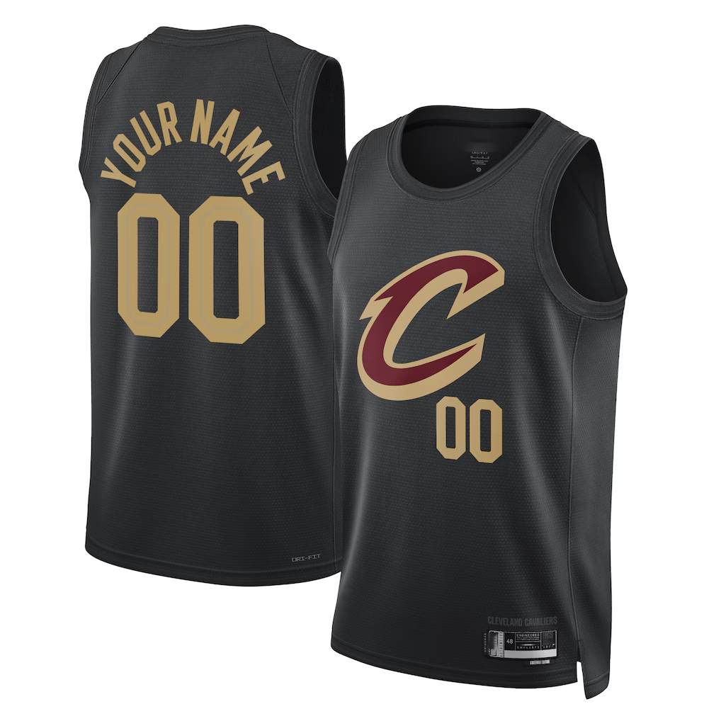 Pkot Custom C.Cavaliers Black 202223 Swingman Jerseys - Statement Edition