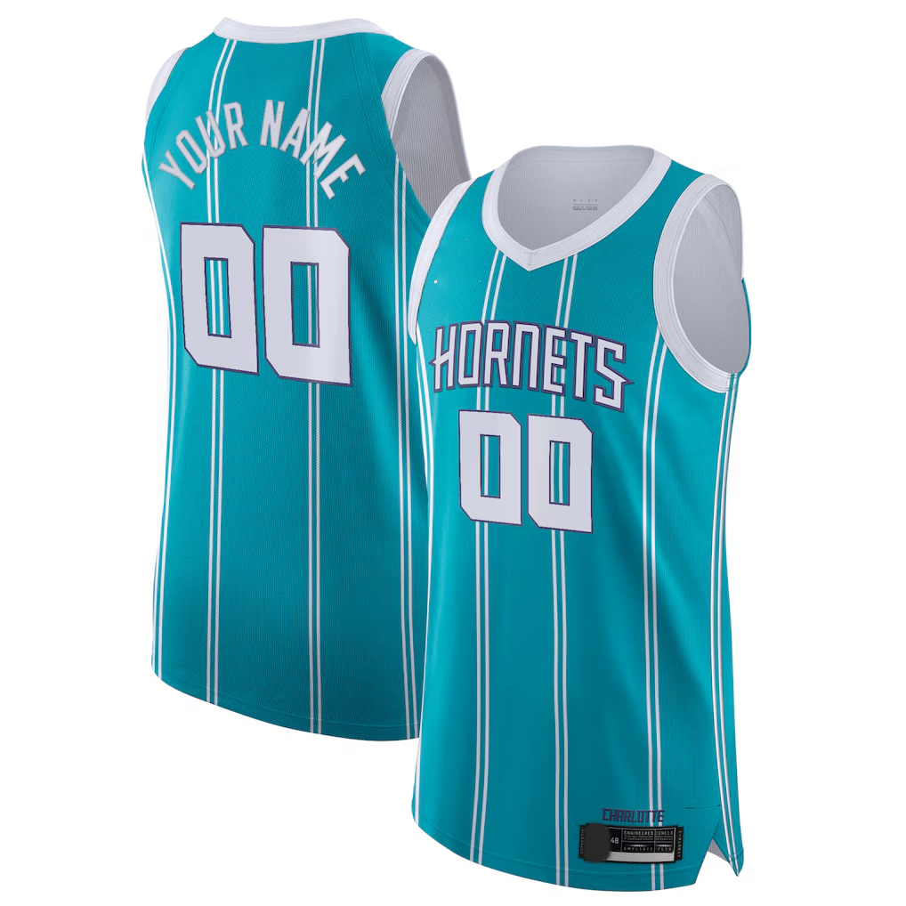 Pkot Custom C.Hornets  Teal 202021 Authentic Jerseys - Icon Edition