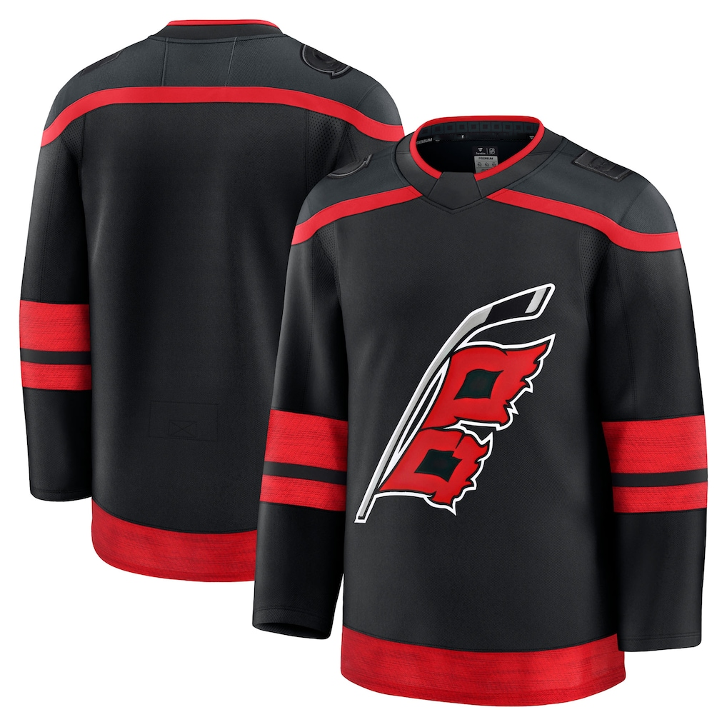 Pkot Custom C.Hurricanes Black Home Premium Stitched Jerseys