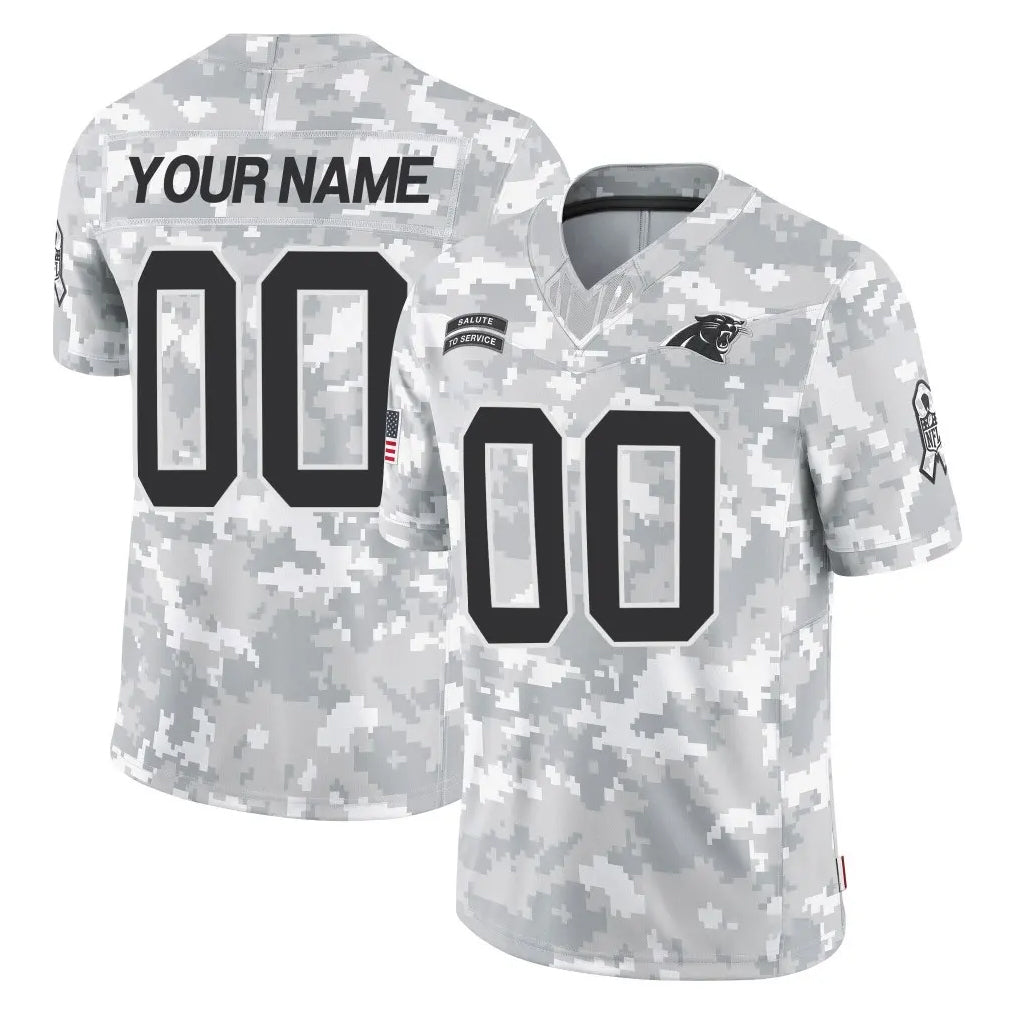 Pkot Custom C.Panthers Arctic Camo Salute to Service Limited Game Any Name & Numbers Stitched Jerseys