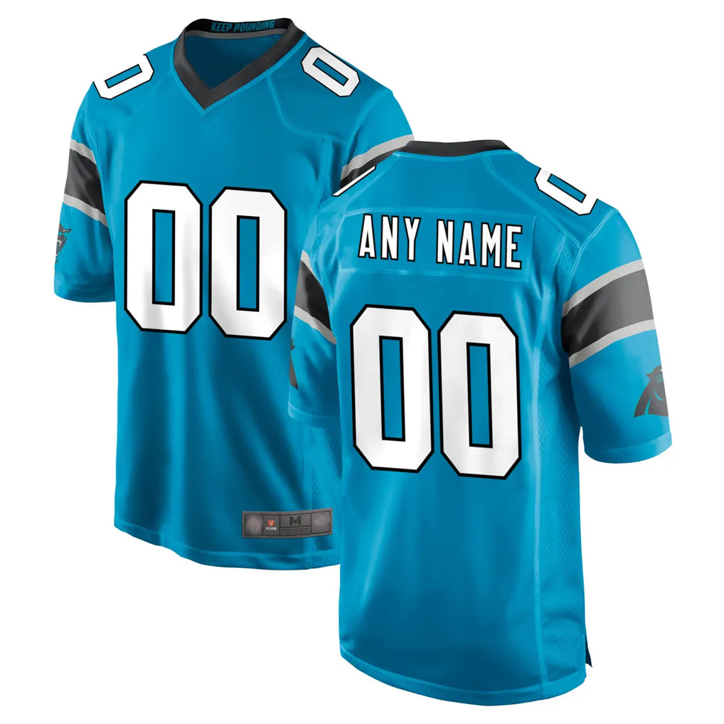 Pkot Custom C.Panthers Blue Game Any Name & Numbers Stitched Jerseys