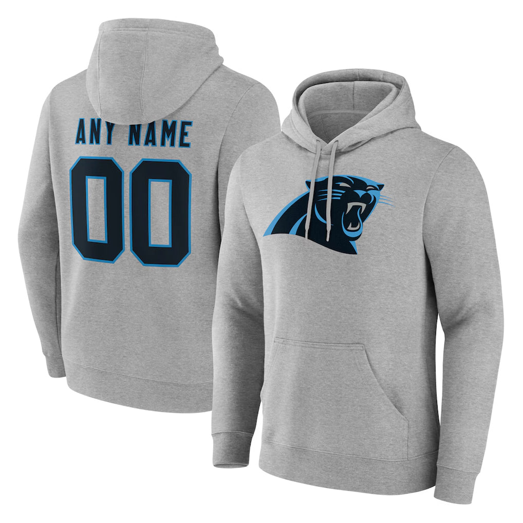 Pkot Custom C.Panthers Gray Salute to Service Hoodies Any Name & Numbers Stitched Jerseys