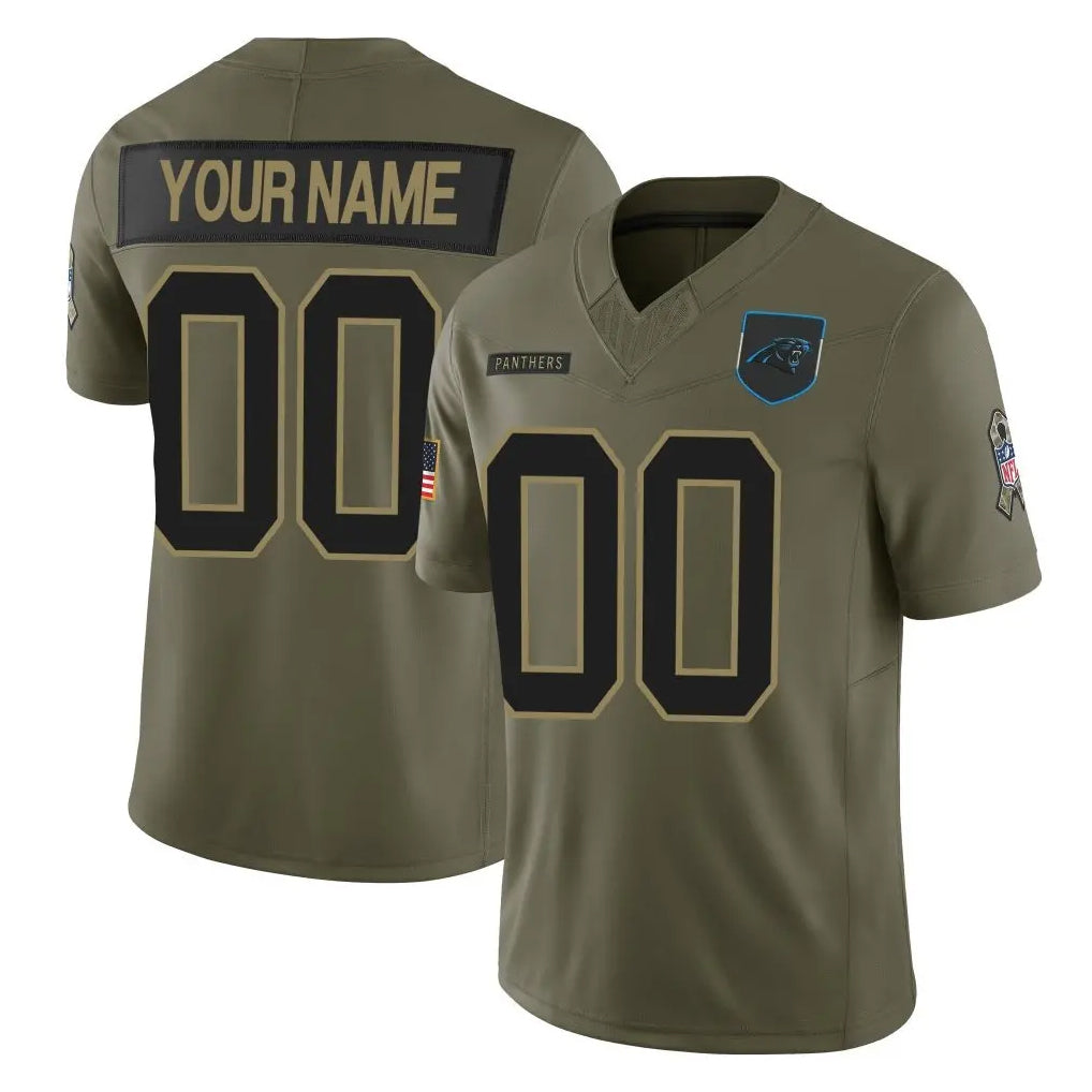 Pkot Custom C.Panthers Olive 2025 Salute to Service Limited Home Game Any Name & Numbers Stitched Jerseys