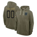 Pkot Custom C.Panthers Olive Salute to Service Hoodies Game Any Name & Numbers Stitched Jerseys
