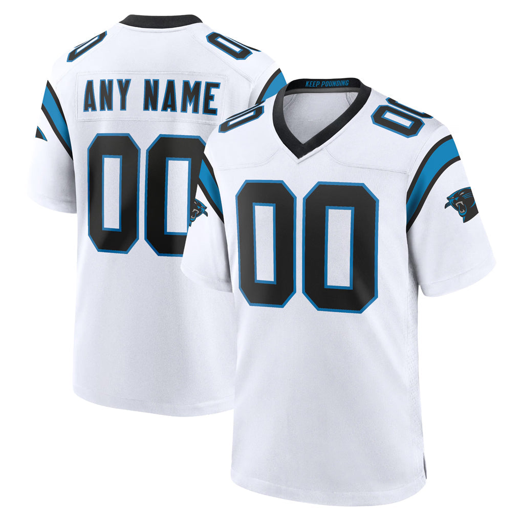 Pkot Custom C.Panthers White Home Game Any Name & Numbers Stitched Jerseys