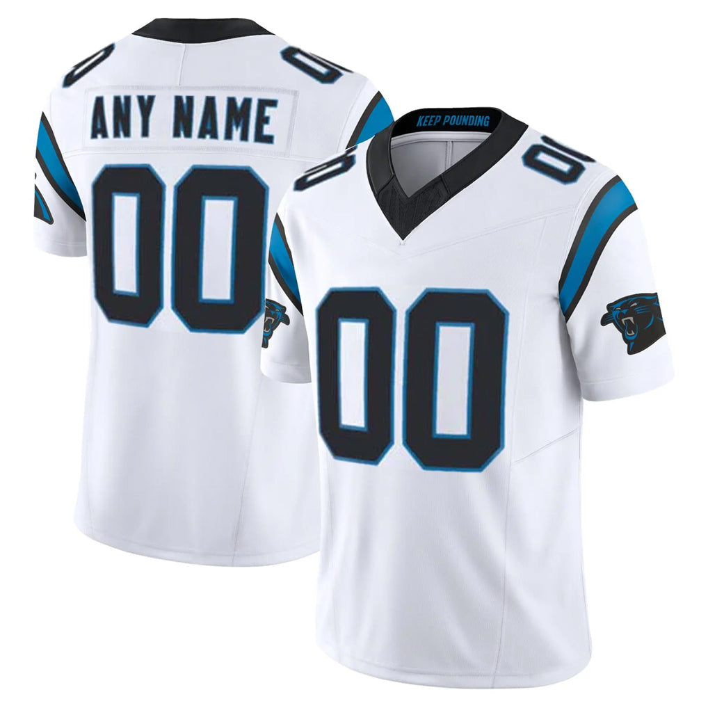 Pkot Custom C.Panthers White Vapor F.U.S.E. Limited Home Game Any Name & Numbers Stitched Jerseys