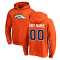 Pkot Custom D.Broncos Orange Pullover Hoodie Limited Any Name & Numbers Stitched Jerseys