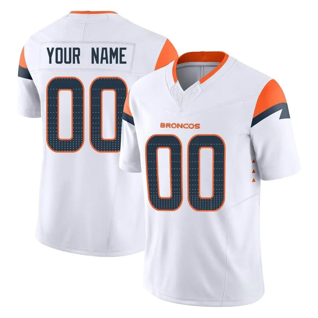 Pkot Custom D.Broncos White Limited Vapor F.U.S.E. Home Game Any Name & Numbers Stitched Jerseys