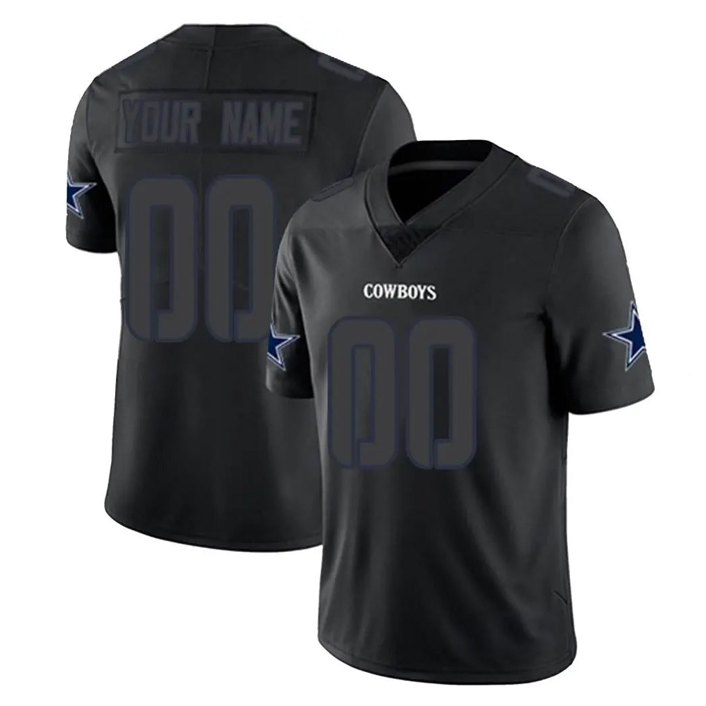 Pkot Custom D.Cowboys Black Impact Limited Home Game Any Name & Numbers Stitched Jerseys