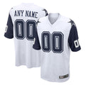 Pkot Custom D.Cowboys White-Navy Home Game Any Name & Numbers Stitched Jerseys