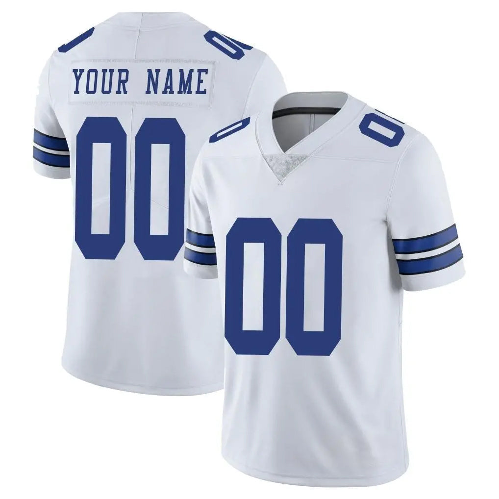 Pkot Custom D.Cowboys White Vapor Untouchable Limited Home Game Any Name & Numbers Stitched Jerseys