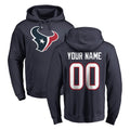 Pkot Custom H.Texans Navy Pro Line Pullover Hoodie Limited Game Any Name & Numbers Stitched Jerseys
