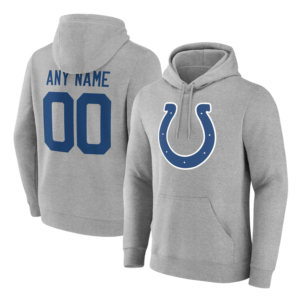 Pkot Custom IN.Colts Heather Gray Club Fleece Hoodie Limited Any Name & Numbers Stitched Jerseys