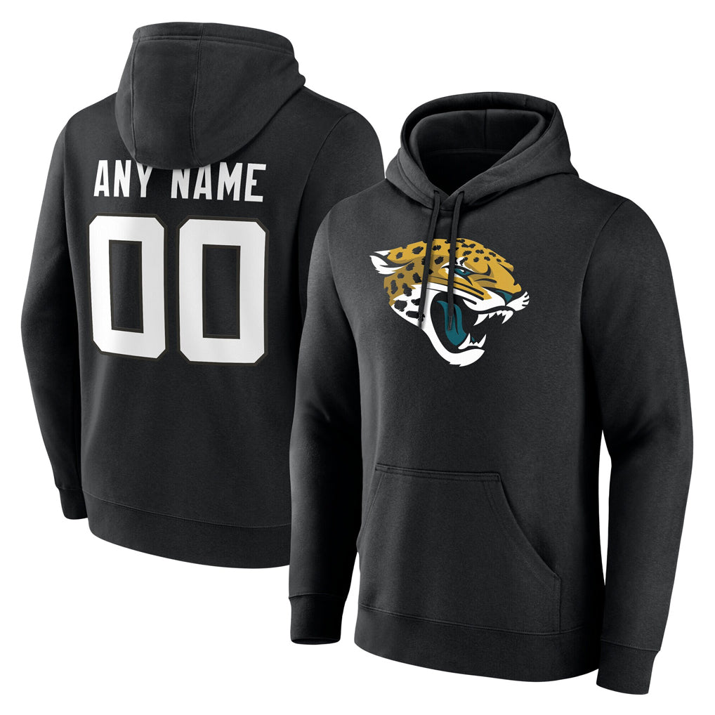 Pkot Custom J.Jaguars Black Pullover Hoodies Limited Any Name & Numbers Stitched Jerseys