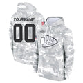 Pkot Custom KC.Chiefs Arctic Camo Salute to Service Hoodies Limited Game Any Name & Numbers Stitched Jerseys