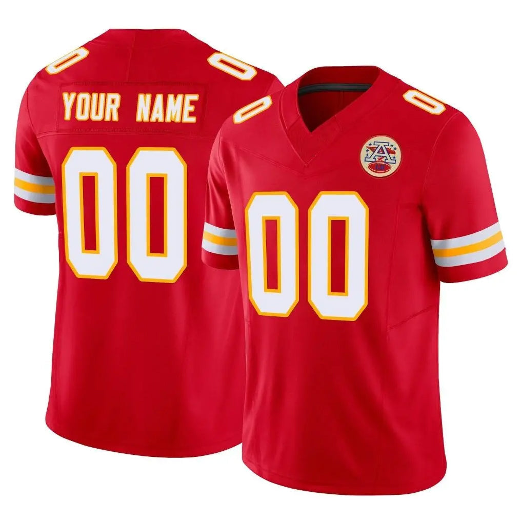 Pkot Custom KC.Chiefs Red Limited Vapor F.U.S.E. Home Game Any Name & Numbers Stitched Jerseys