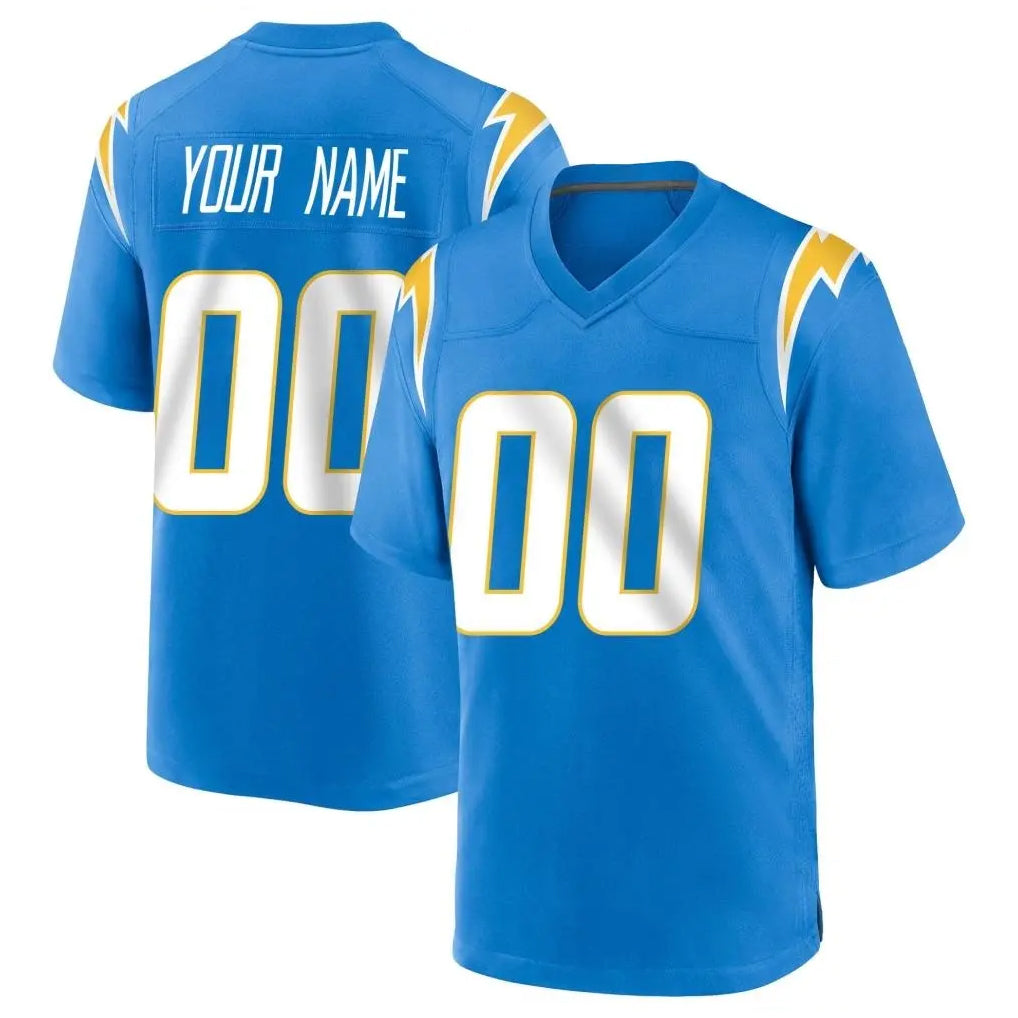 Pkot Custom LA.Chargers Blue Home Game Any Name & Numbers Stitched Jerseys