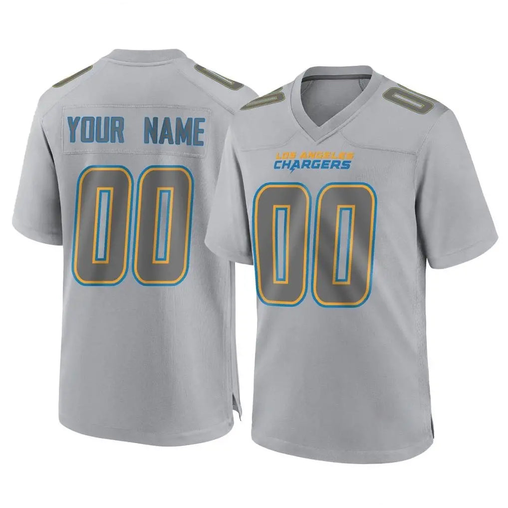 Pkot Custom LA.Chargers Gray Atmosphere Fashion Limited Game Any Name & Numbers Stitched Jerseys