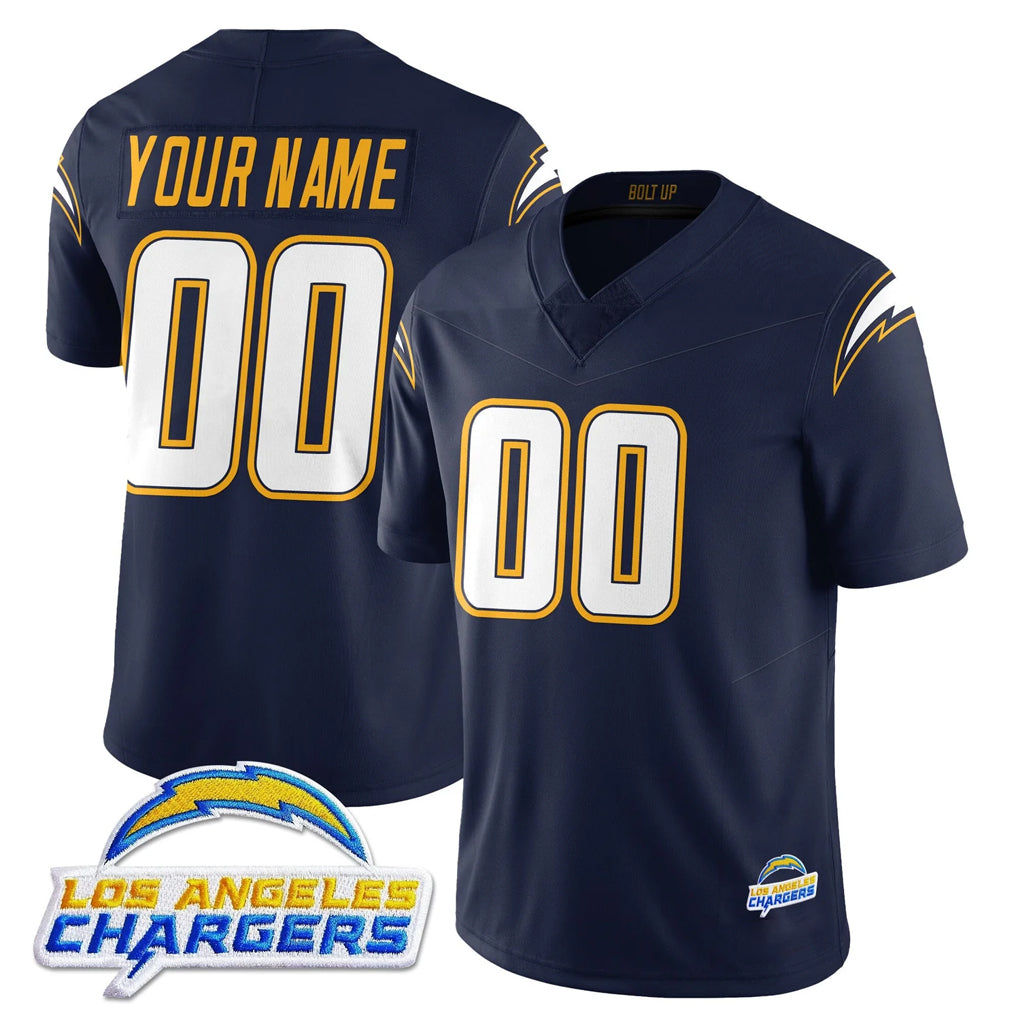 Pkot Custom LA.Chargers Navy Elite Limited Home Game Any Name & Numbers Stitched Jerseys