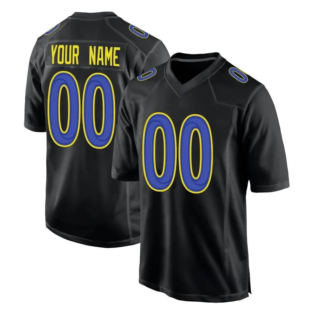 Pkot Custom LA.Rams Black Fashion Limited Home Game Any Name & Numbers Stitched Jerseys