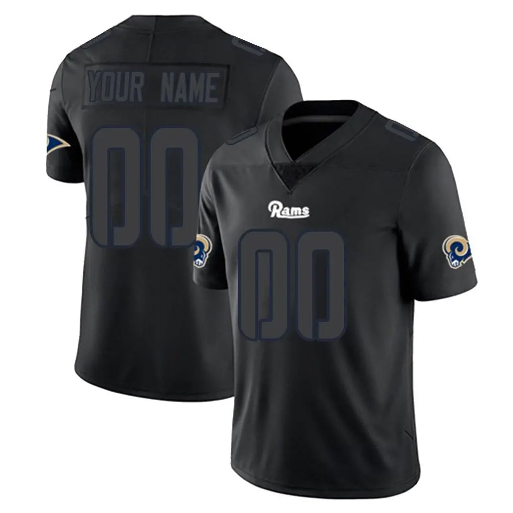 Pkot Custom LA.Rams Black Impact Limited Home Game Any Name & Numbers Stitched Jerseys