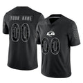 Pkot Custom LA.Rams Black Limited Reflective Home Game Any Name & Numbers Stitched Jerseys