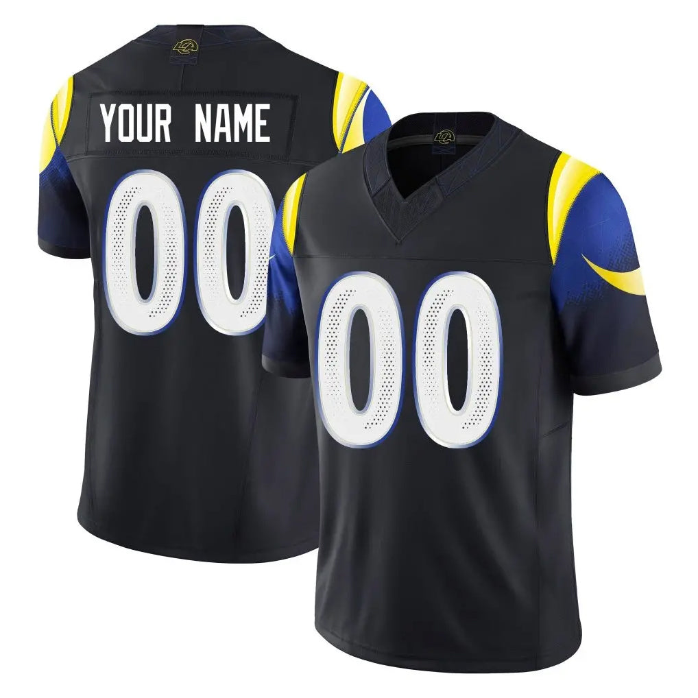Pkot Custom LA.Rams Black Midnight Rivalries Collection Limited Home Game Any Name & Numbers Stitched Jerseys