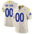 Pkot Custom LA.Rams Bone Limited Vapor Home Game Any Name & Numbers Stitched Jerseys