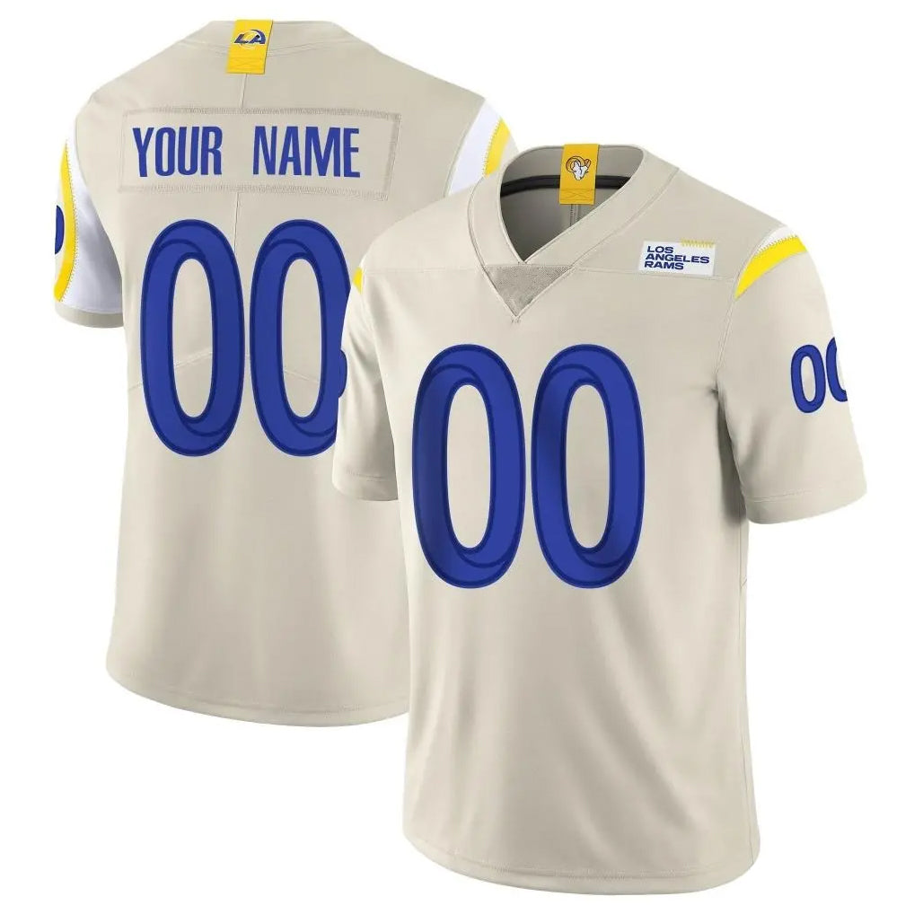 Pkot Custom LA.Rams Bone Limited Vapor Home Game Any Name & Numbers Stitched Jerseys