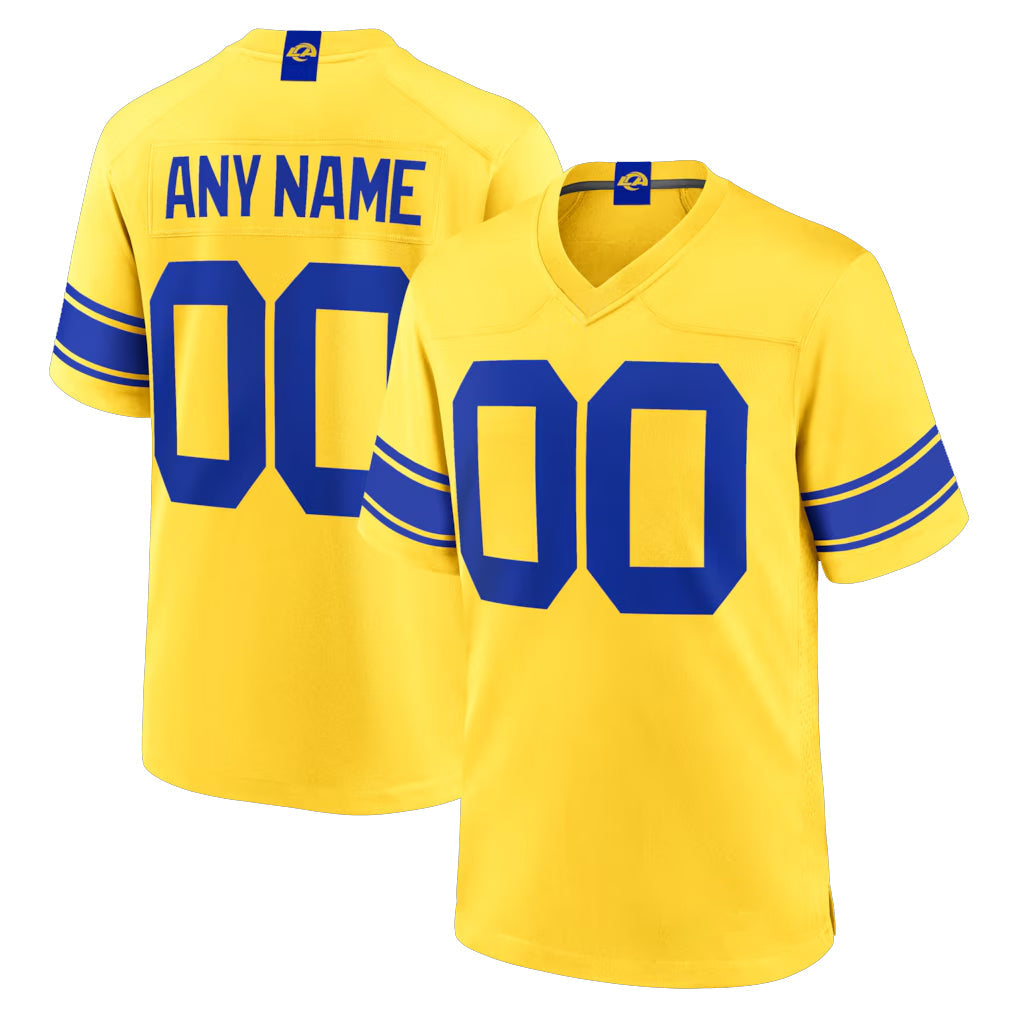 Pkot Custom LA.Rams Gold Classic Sol Home Game Any Name & Numbers Stitched Jerseys