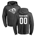 Pkot Custom LA.Rams Gray Pullover Hoodie Limited Game Any Name & Numbers Stitched Jerseys
